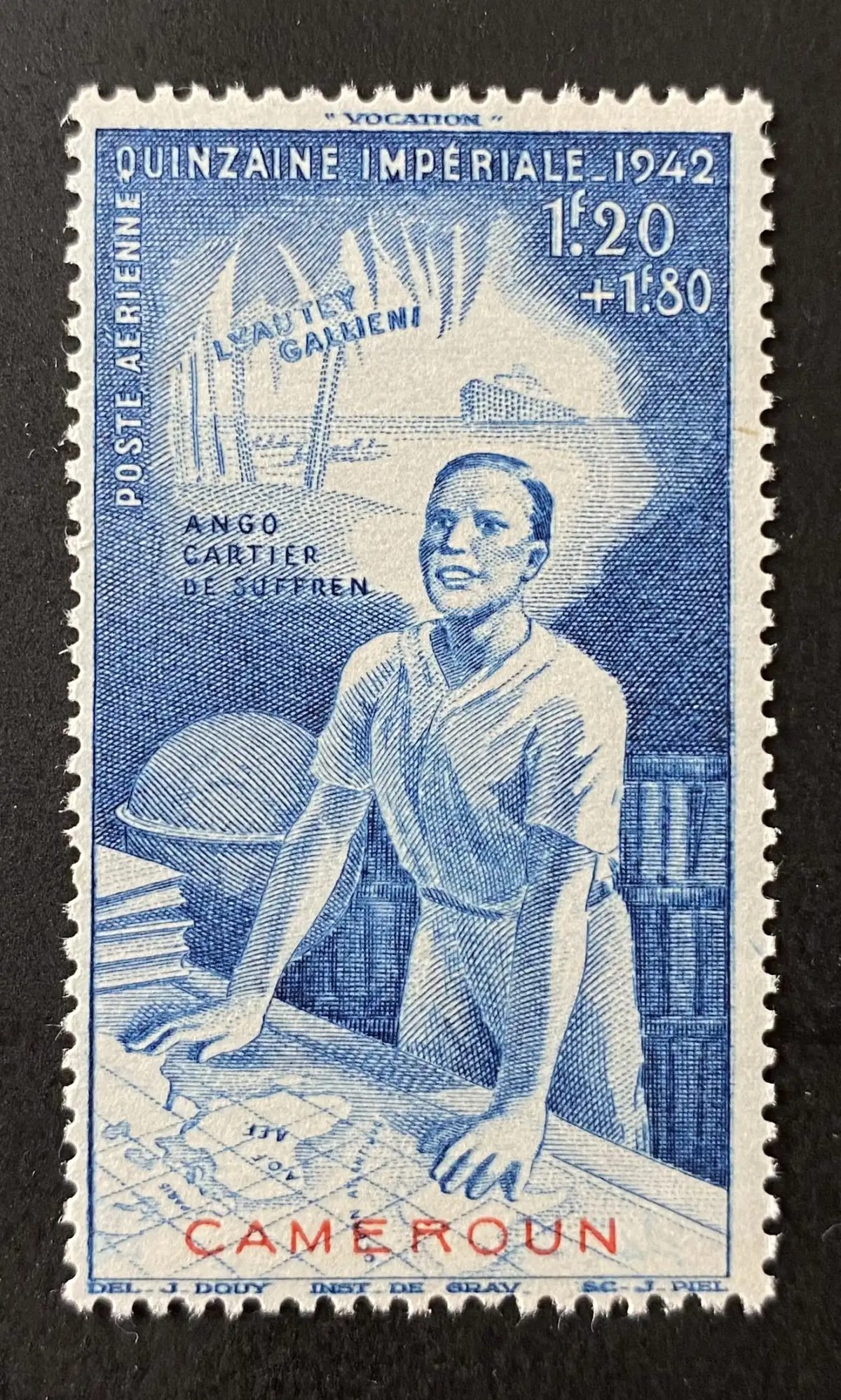 Cameroun 1942 Mi. 247 Quinzaine Impériale poste aérienne carte