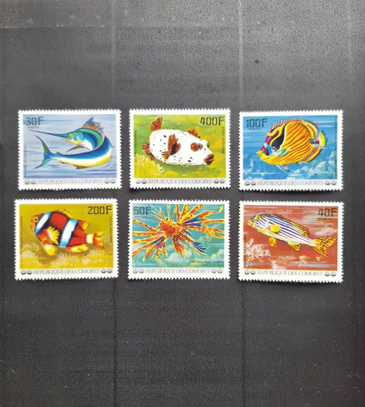 Comoros 1977 Mi. 362-367 tropical fish swordfish scorpionfish