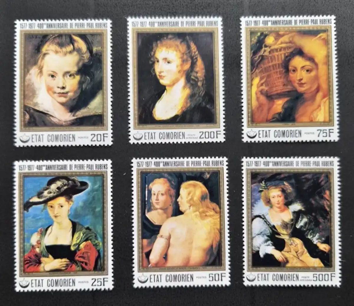 Comoros 1977 Mi. 353-358 Rubens painting women portraits
