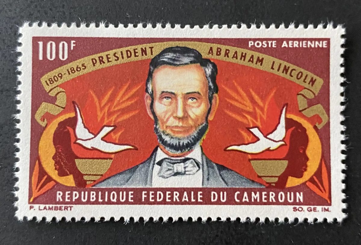 Cameroun 1965 Mi. 424 Abraham Lincoln président USA poste aérienne