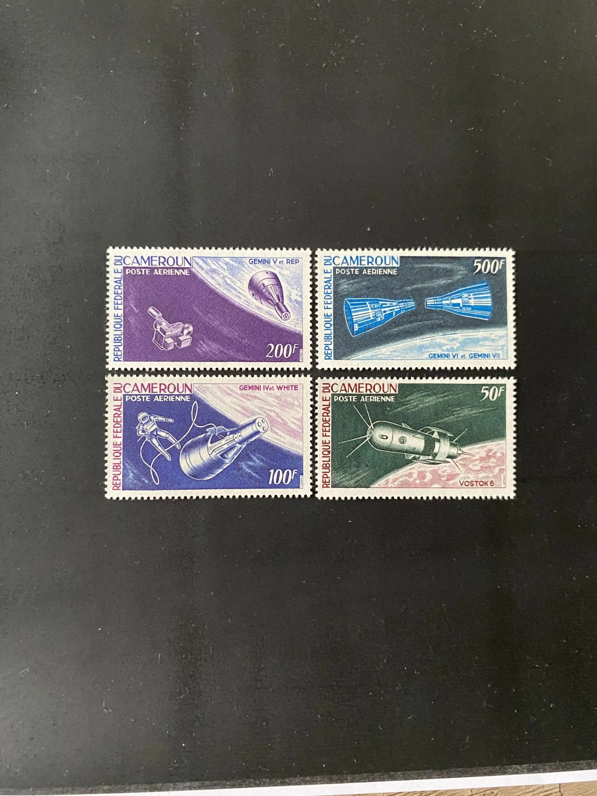 Cameroon 1966 Mi. 449-452 airmail space Gemini Vostok 6
