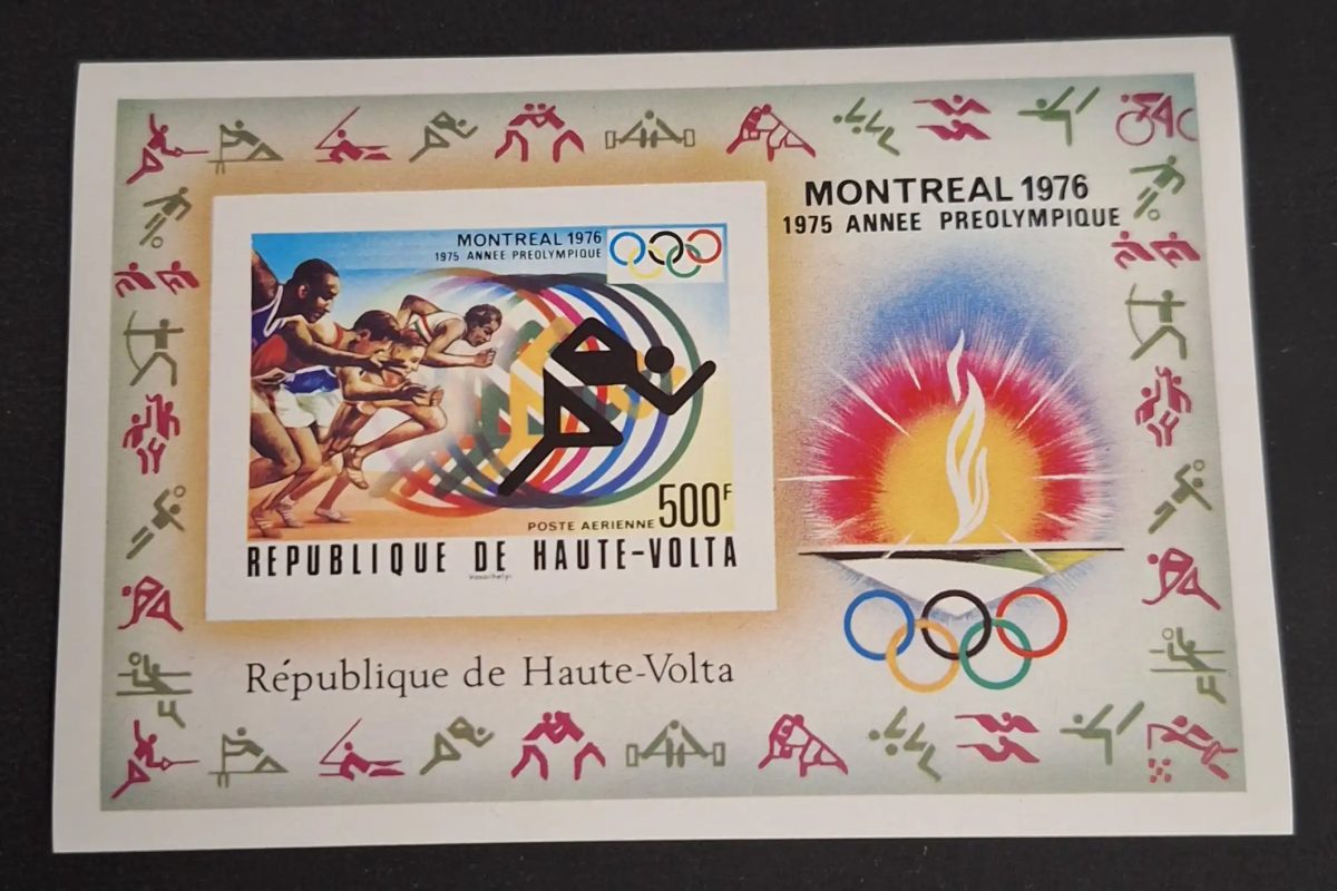 Haute-Volta 1976 Mi. Bl. 40 ND JO Montréal flamme olympique course
