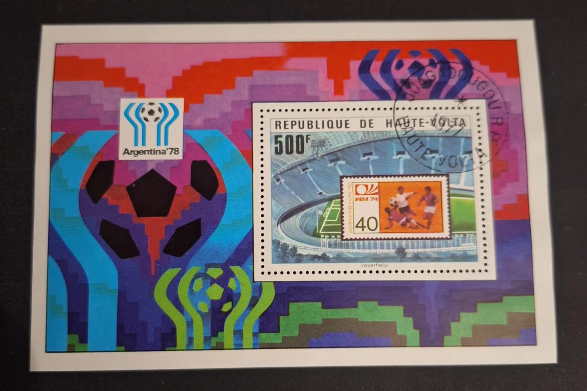 Haute-Volta 1978 Mi. Bl. 48 obl. Football Coupe Monde Argentina 78