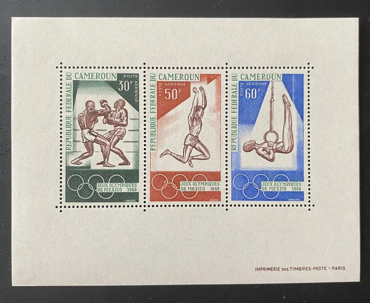 Cameroun 1968 Mi. Bl. 552-54 Jeux Olympiques Mexico boxe gymnastique