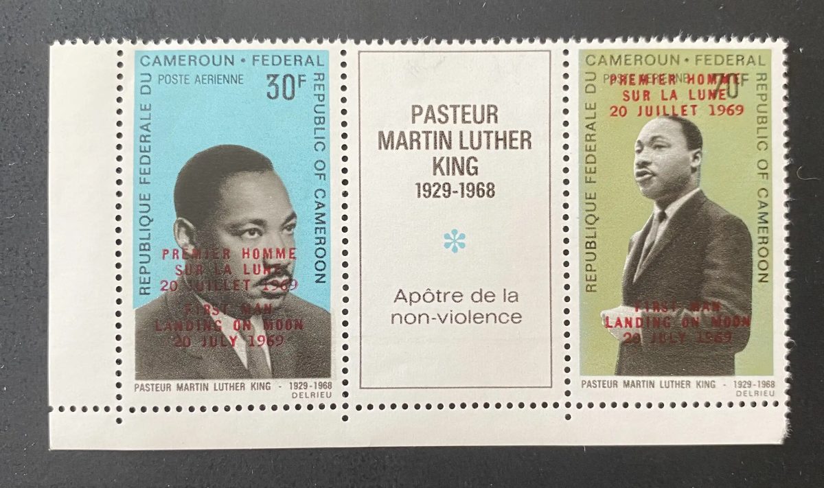 Cameroun 1969 Mi. 558+562 surchargé Martin Luther King Lune