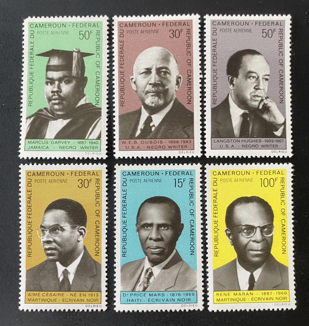 Cameroun 1969 Mi. 585-590 Garvey Dubois Hughes Césaire Maran