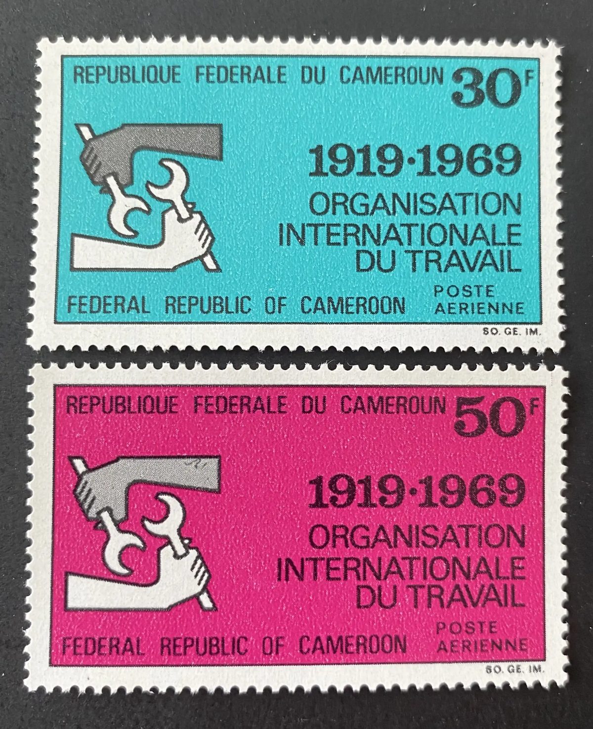 Cameroun 1969 Mi. 598-599 Organisation Internationale du Travail OIT