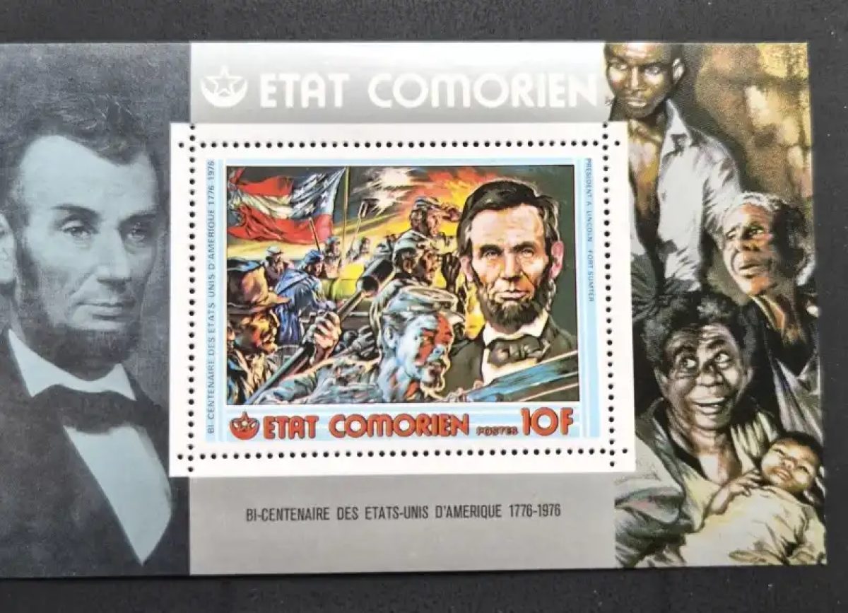 Comores 1976 Mi. Bl. 61 Bicentenaire États-Unis Lincoln Guerre