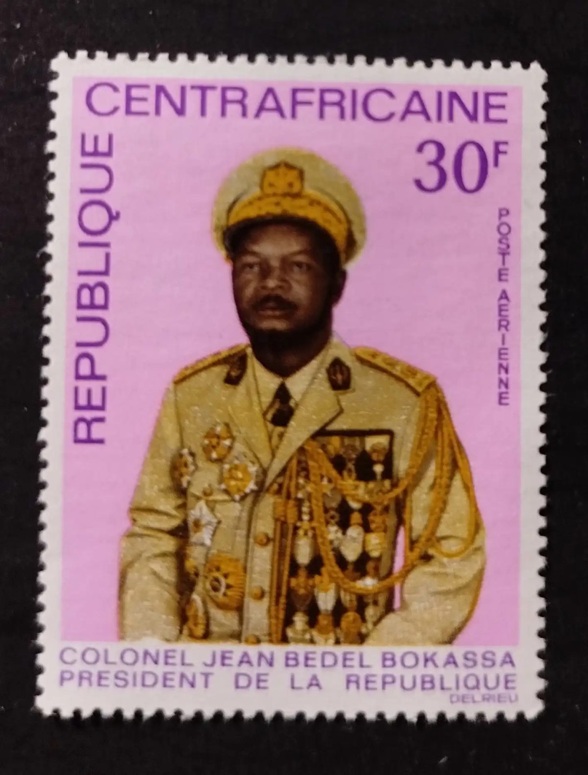Centrafrique 1968 Mi. 155 Poste aérienne Bokassa Président uniforme