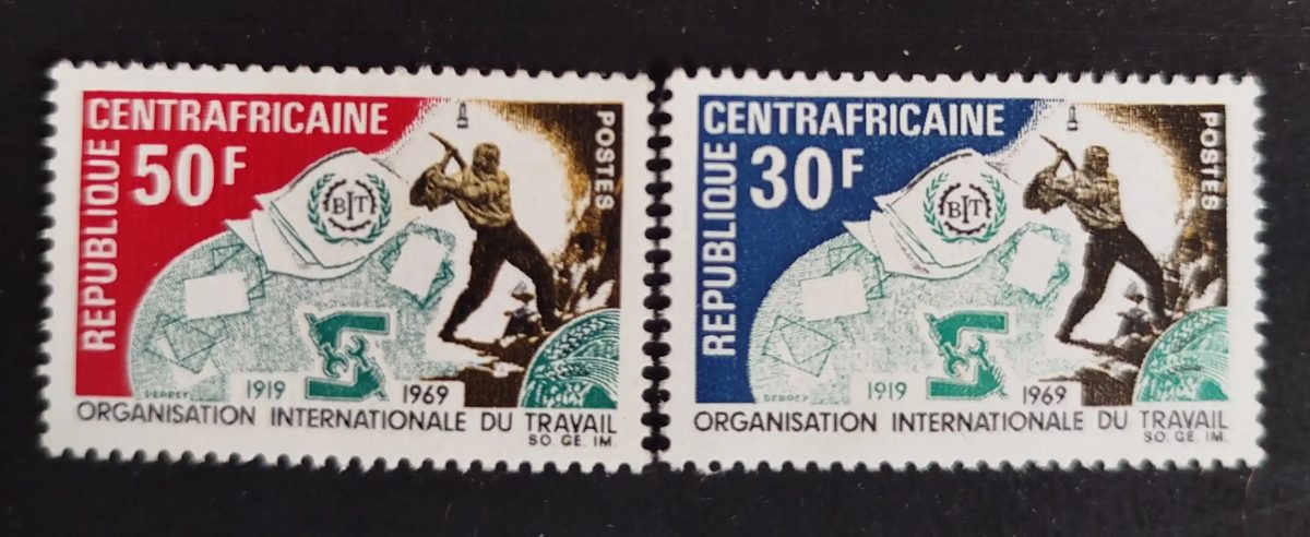 Centrafrique 1969 Mi. 193-194 OIT BIT Organisation Internationale Travail