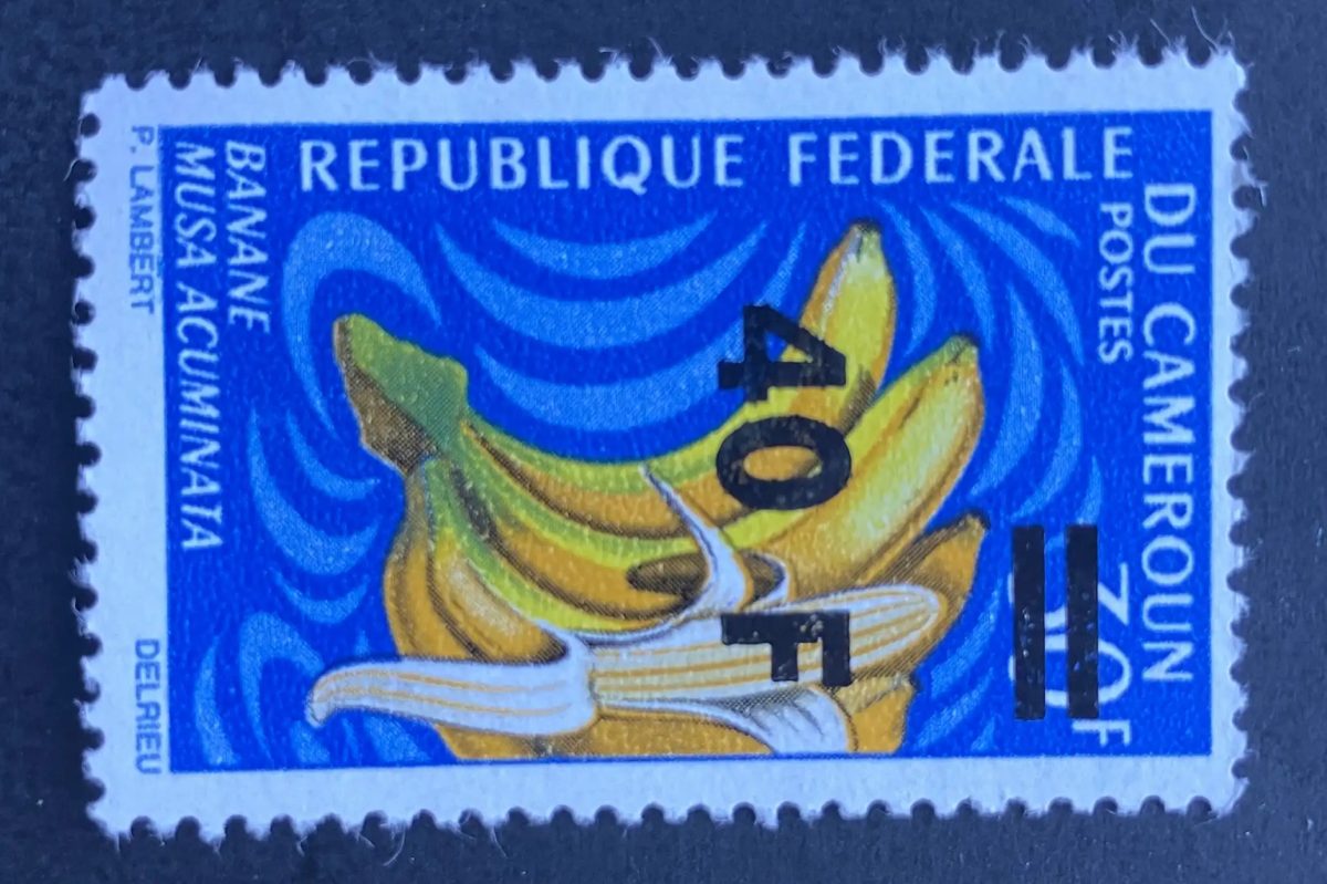 Cameroun 1972 Mi. 708 surchargé banane Musa Acuminata fruit tropical