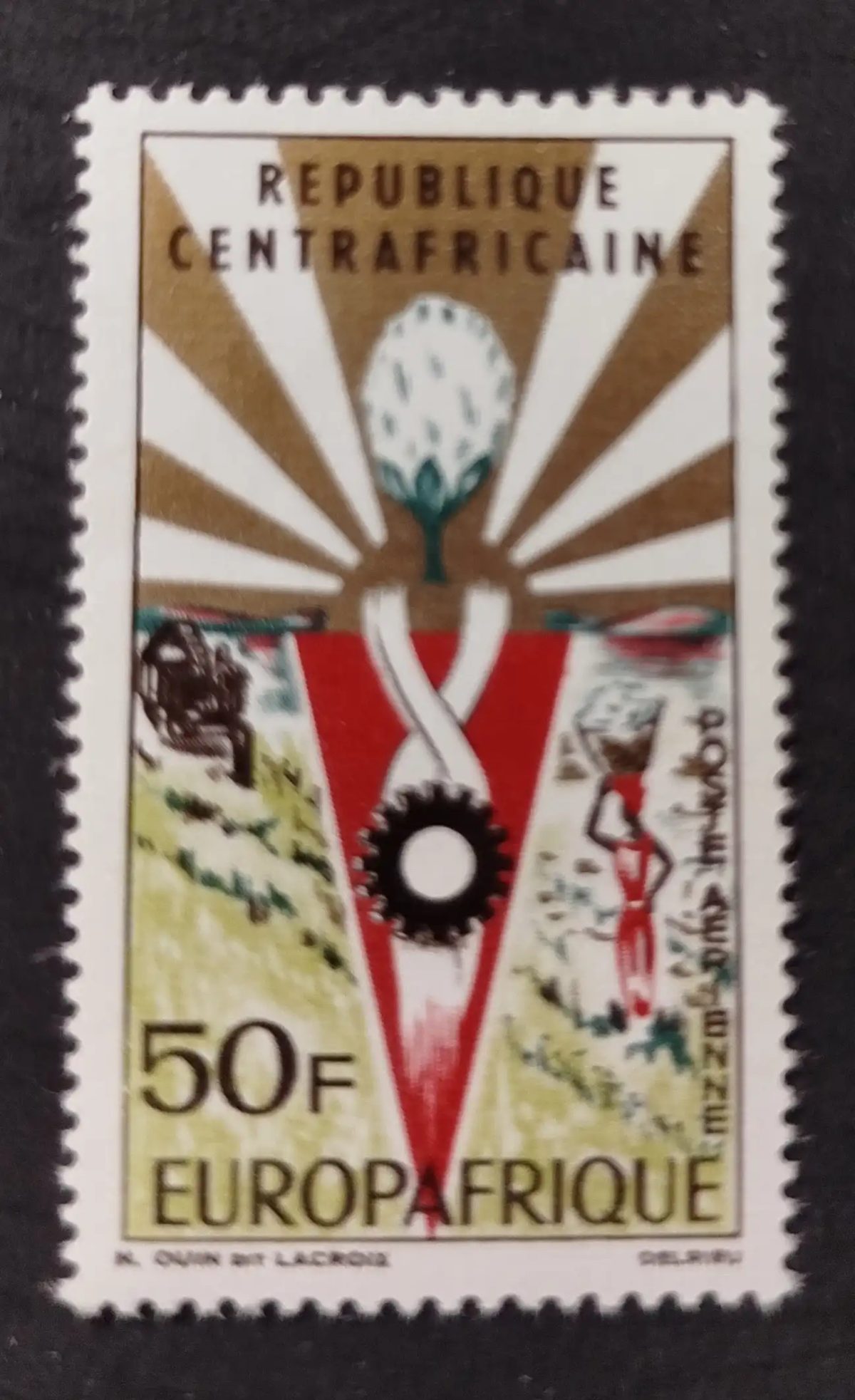 Centrafrique 1966 Mi. 94 Europafrique coopération agriculture industrie