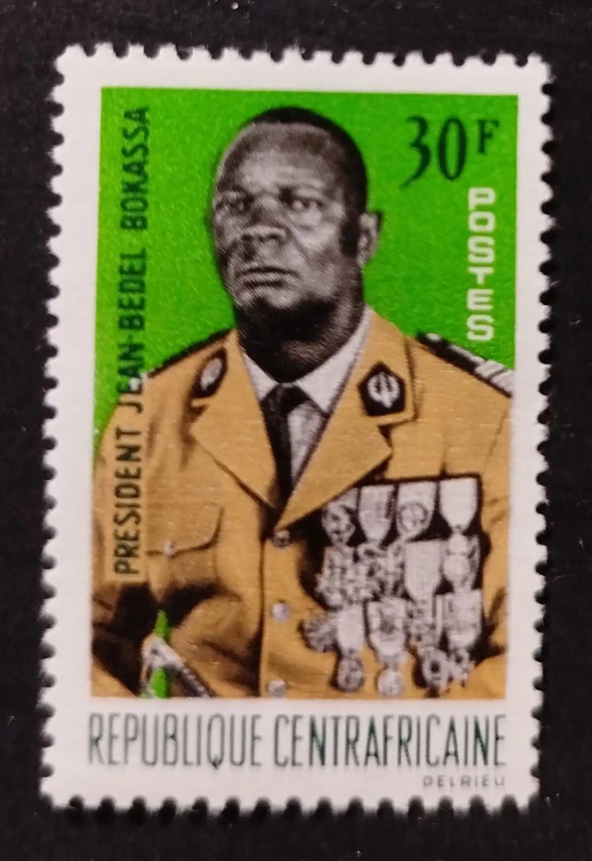 Centrafrique 1967 Mi. 124 Président Jean-Bedel Bokassa uniforme