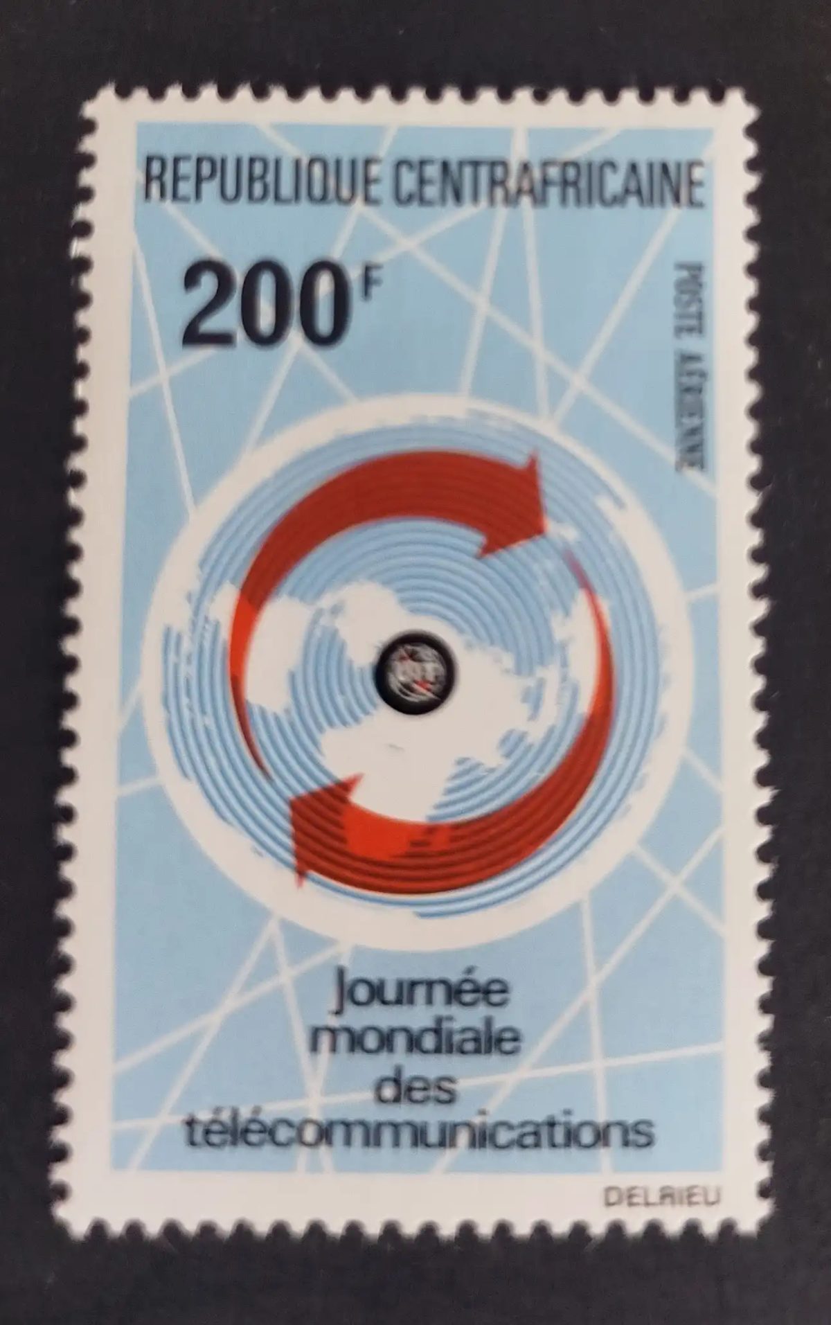 Centrafrique 1972 Mi. 310 Journée mondiale télécommunications aérienne