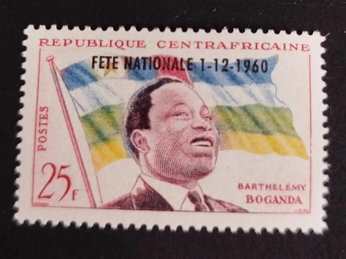 Centrafrique 1960 Mi. 15 Barthélémy Boganda fête nationale drapeau