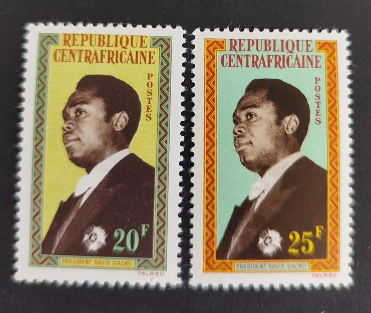 Zentralafrika 1962 Mi. 28-29 Präsident David Dacko Porträt