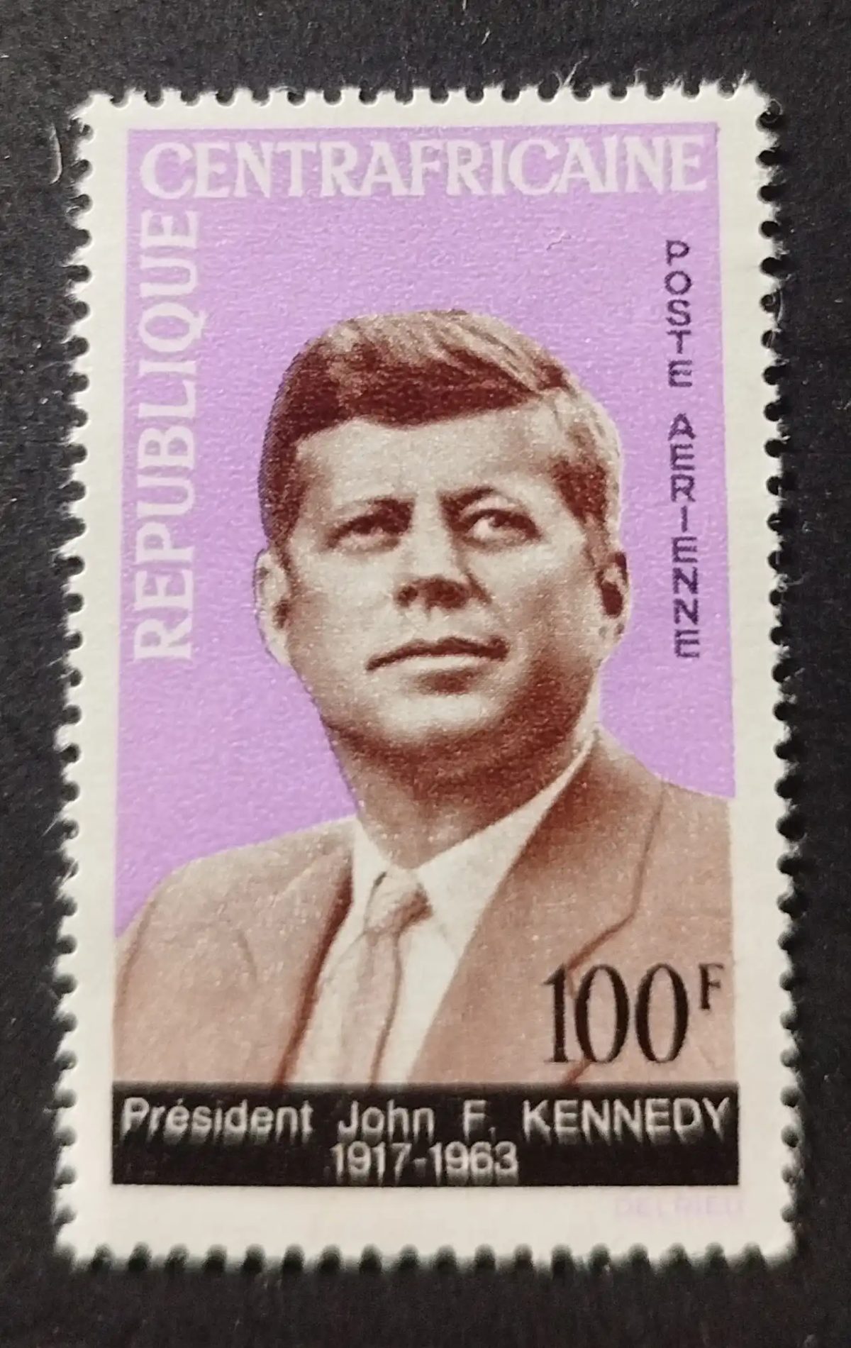 Centrafrique 1964 Mi. 63 Président John F. Kennedy poste aérienne