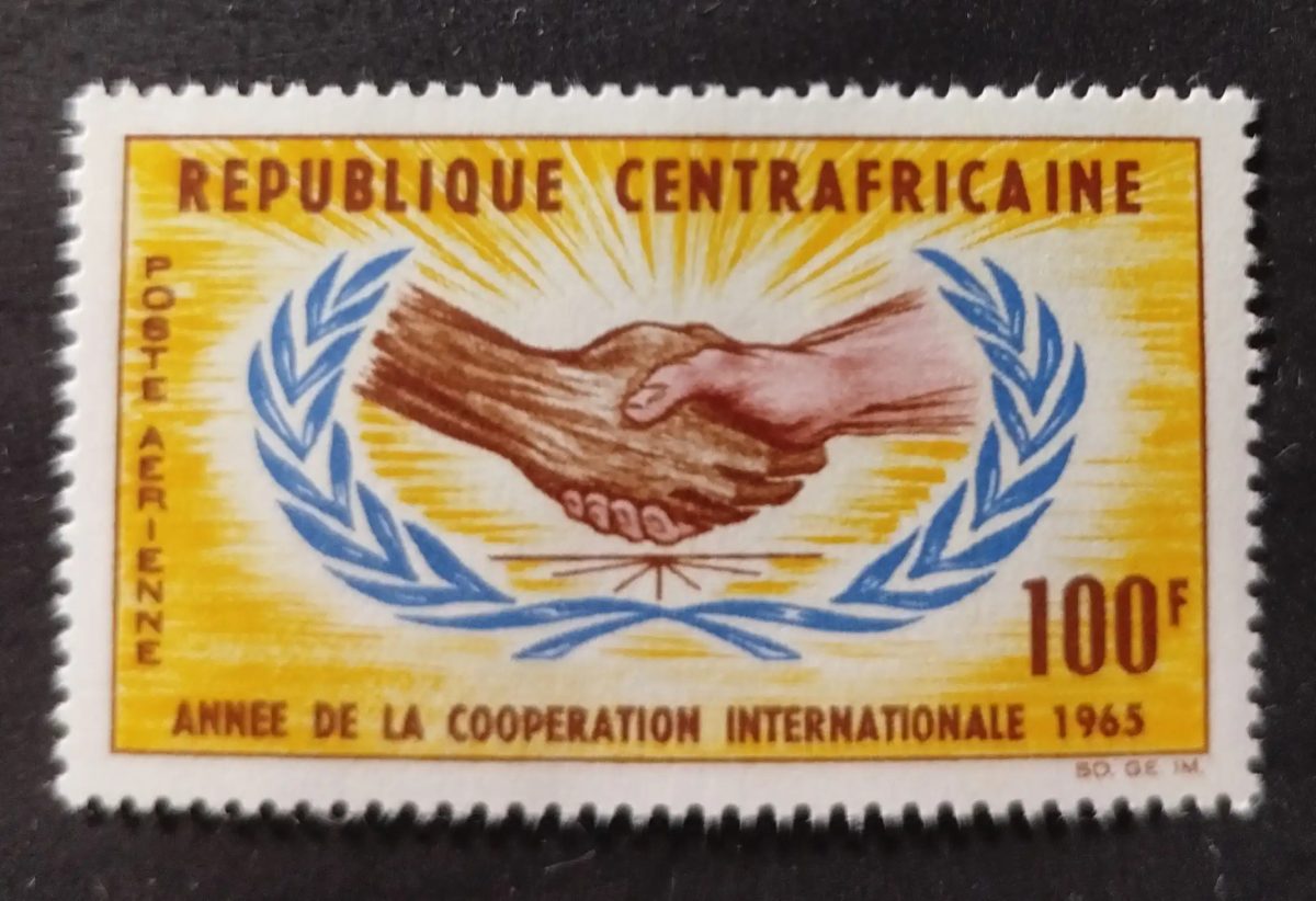 Centrafrique 1965 Mi. 71 Poste aérienne coopération internationale