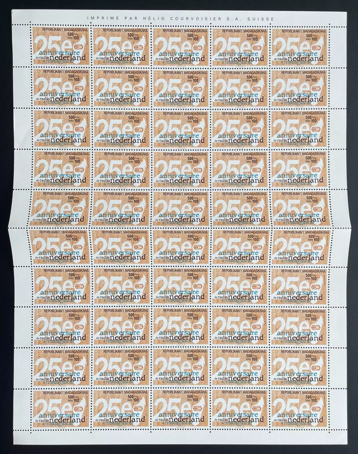 Madagascar 1997 YT 1533 planche 25e anniversaire Radio Nederland