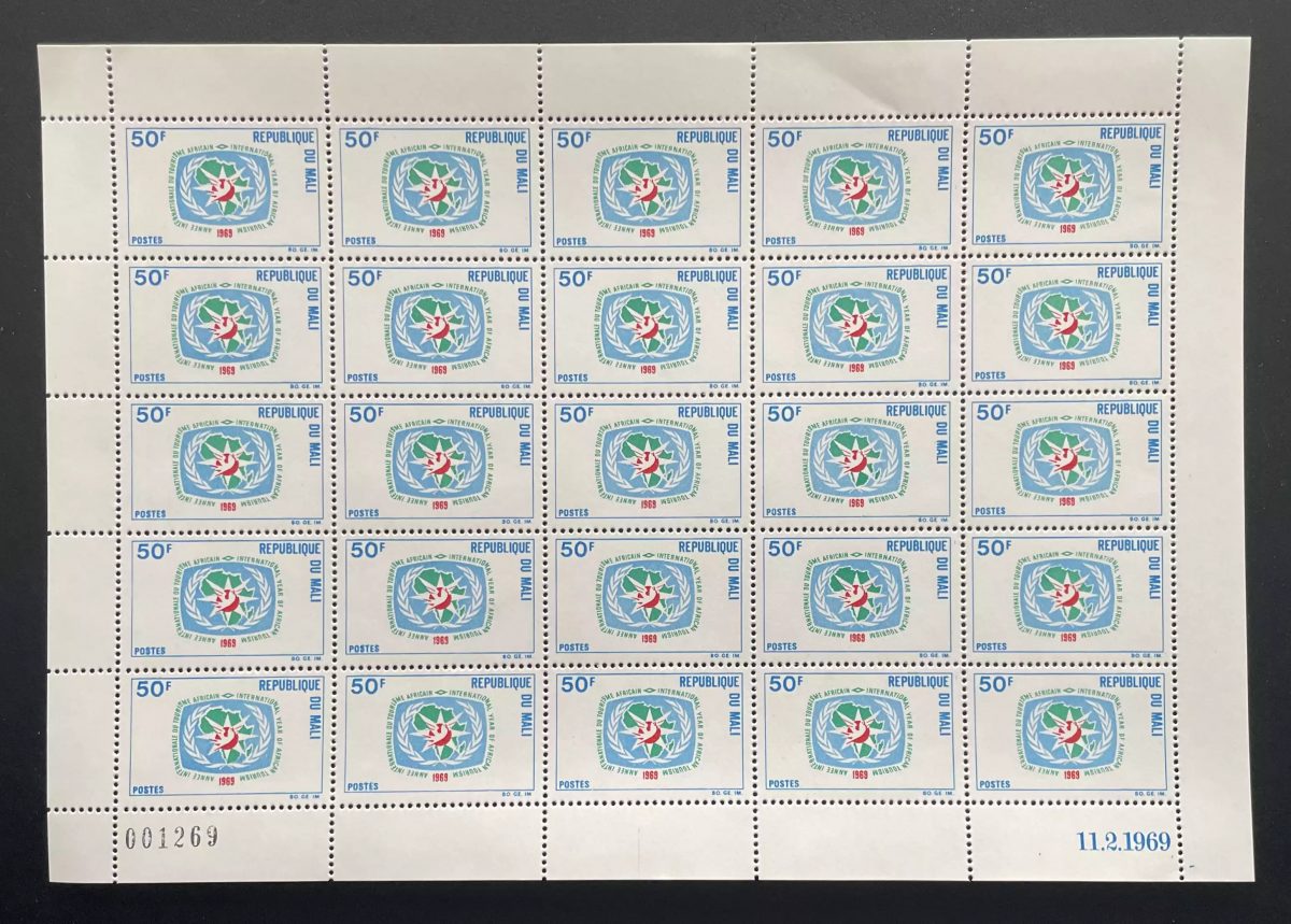 Mali 1969 YT 115 sheet international african tourism dove