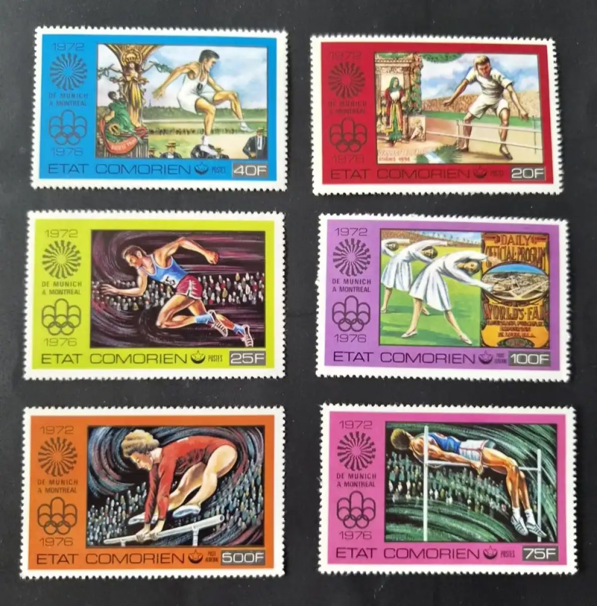 Comores 1976 Mi. 275-280 Jeux Olympiques Munich Montréal sport