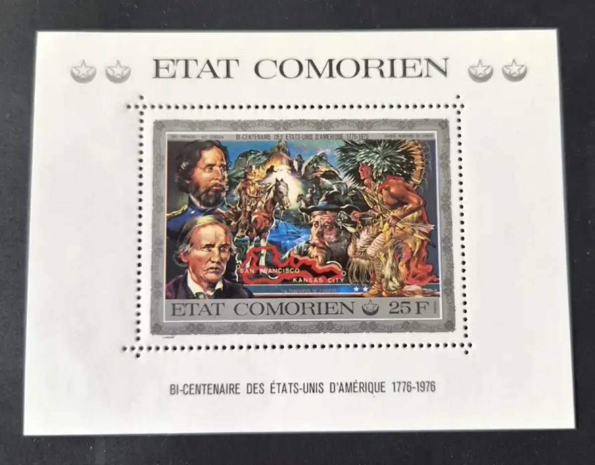 Comores 1976 Mi. Bl. 258 Bicentenaire États-Unis Amérique Fremont
