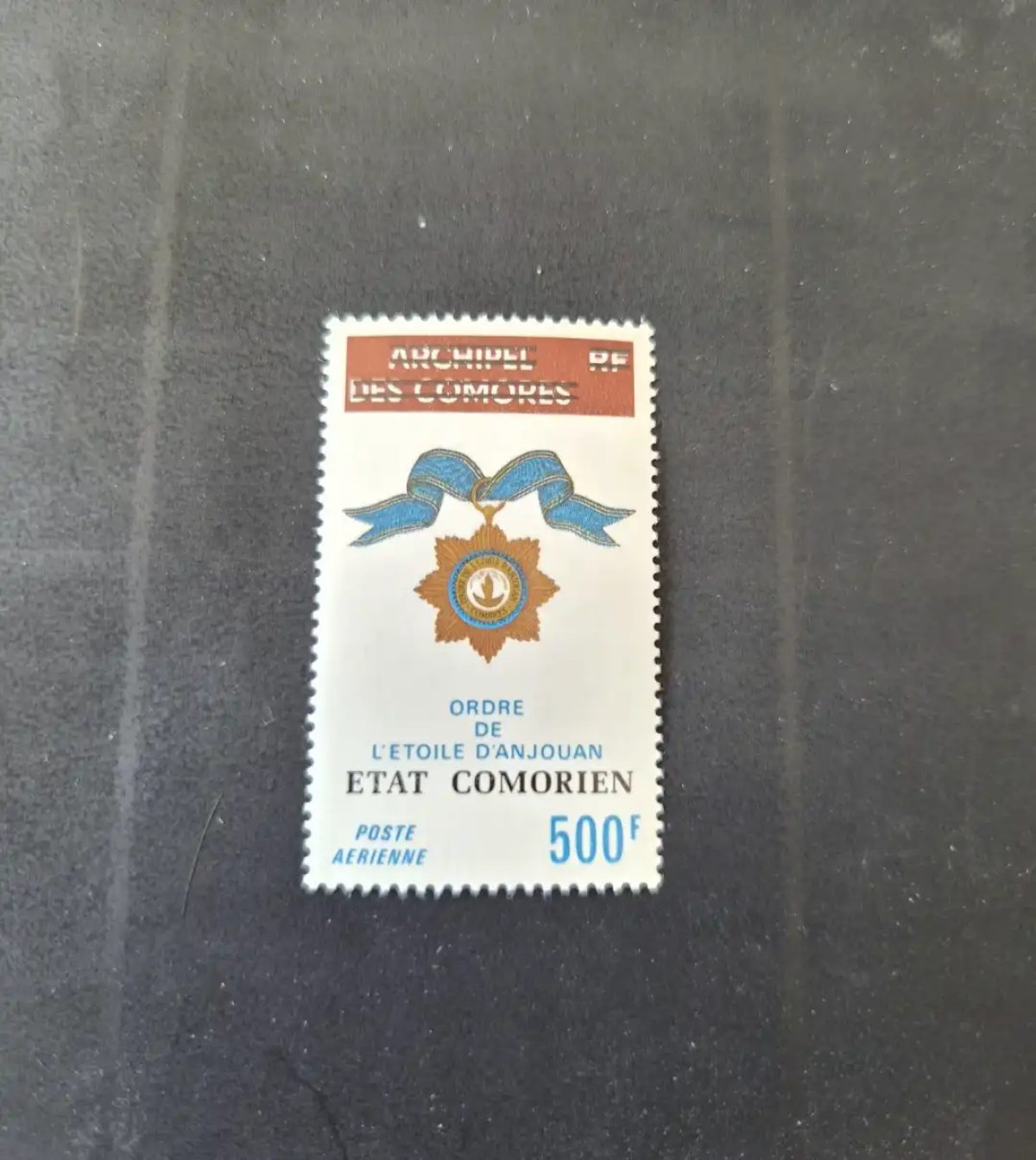 Comores 1975 Mi. 166 surchargé Etat Comorien Étoile Anjouan PA