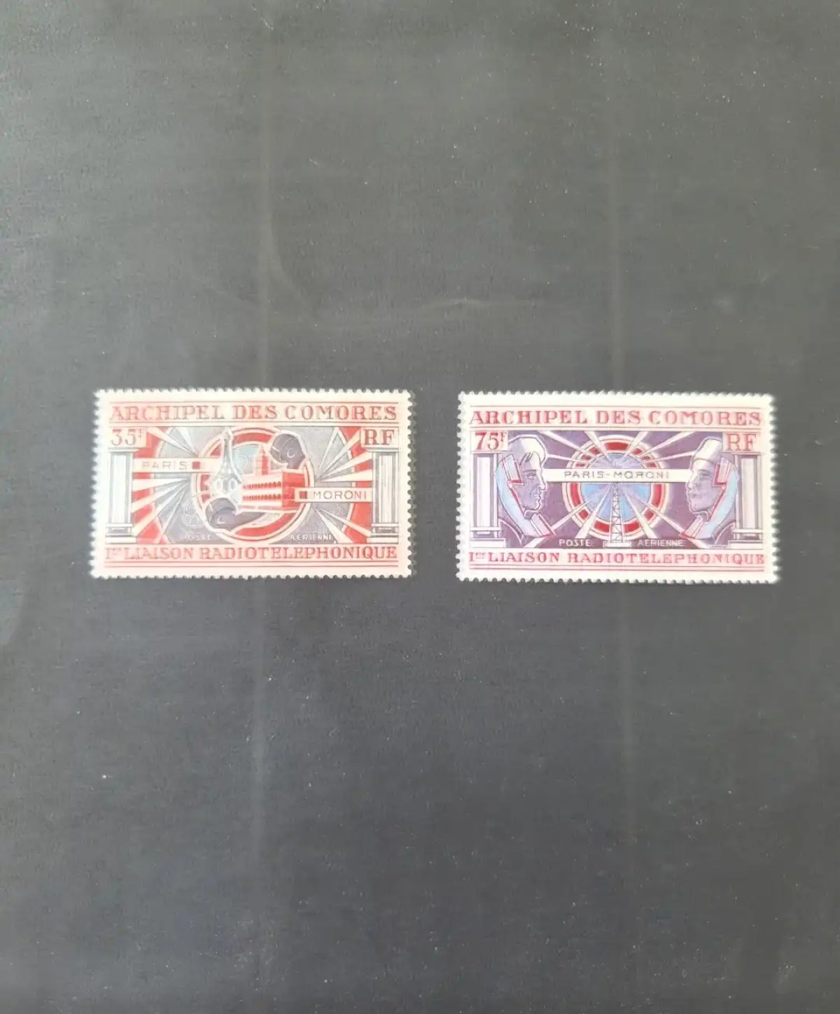 Comores 1971 Mi. 139-140 liaison radiotéléphonique Paris-Moroni