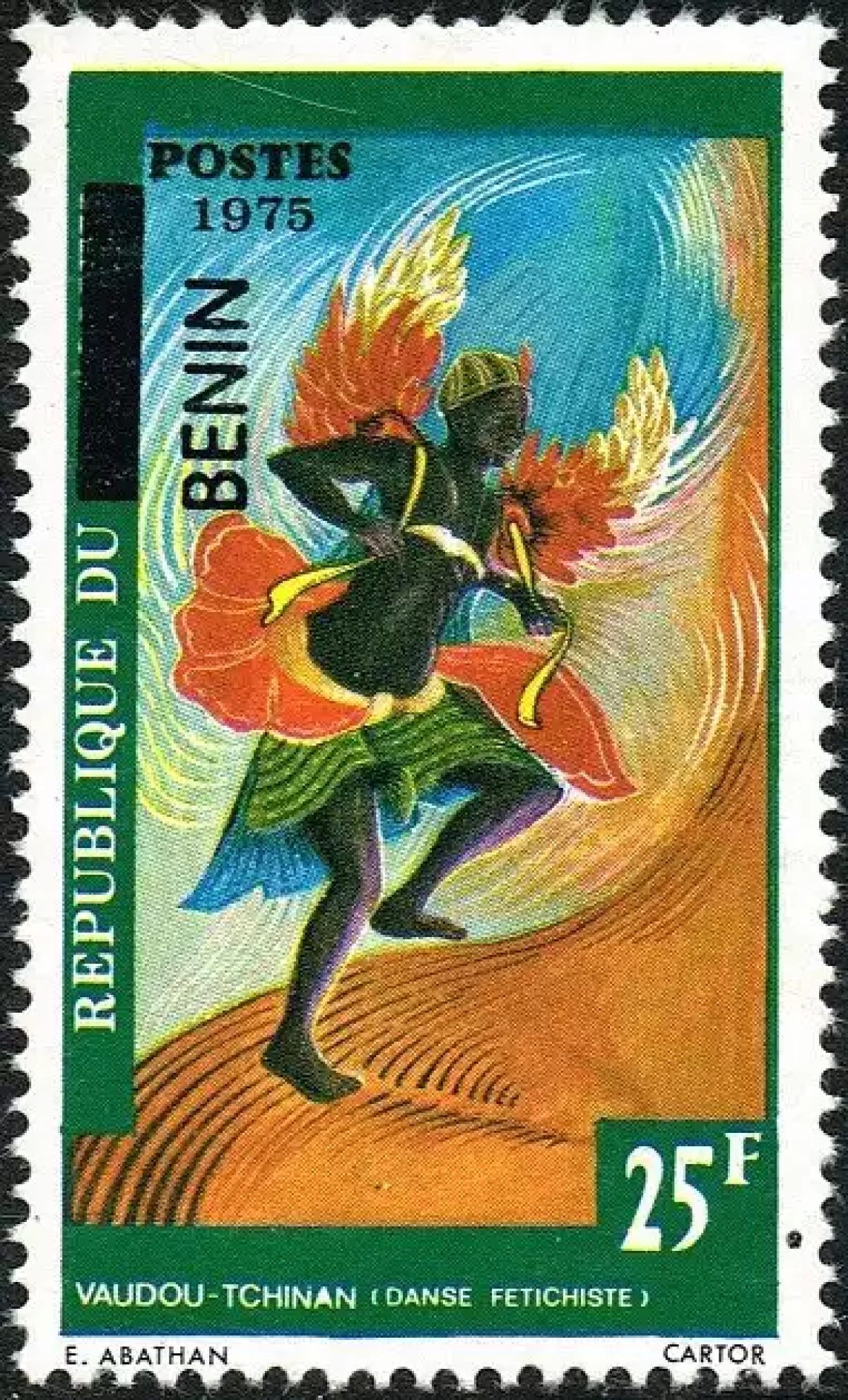 Bénin 2009 Mi. 1485 surchargé Vaudou Tchinan danse fétichiste