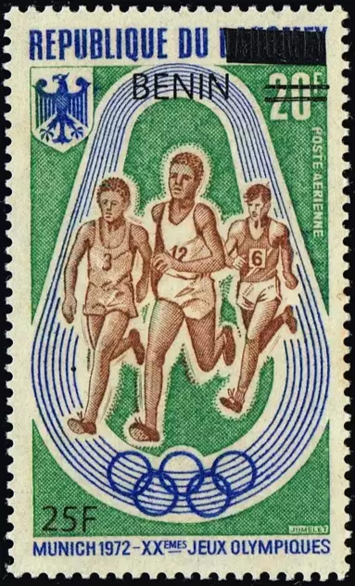 Bénin 2009 Mi. 1518 surchargé Jeux Olympiques Munich 1972 course