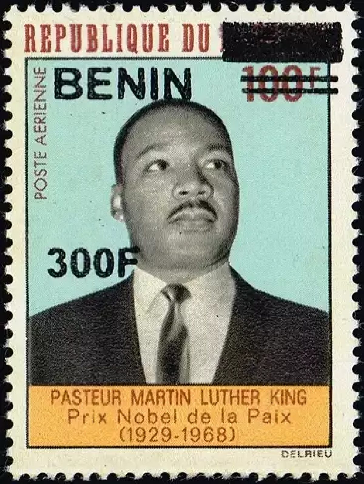 Bénin 2009 Mi. 1557 surchargé Martin Luther King Nobel Paix aérien