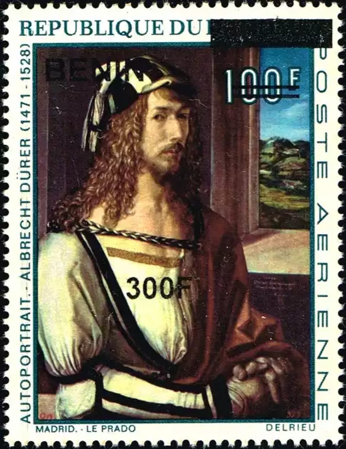 Bénin 2009 Mi. 1562 surchargé Albrecht Dürer autoportrait peinture