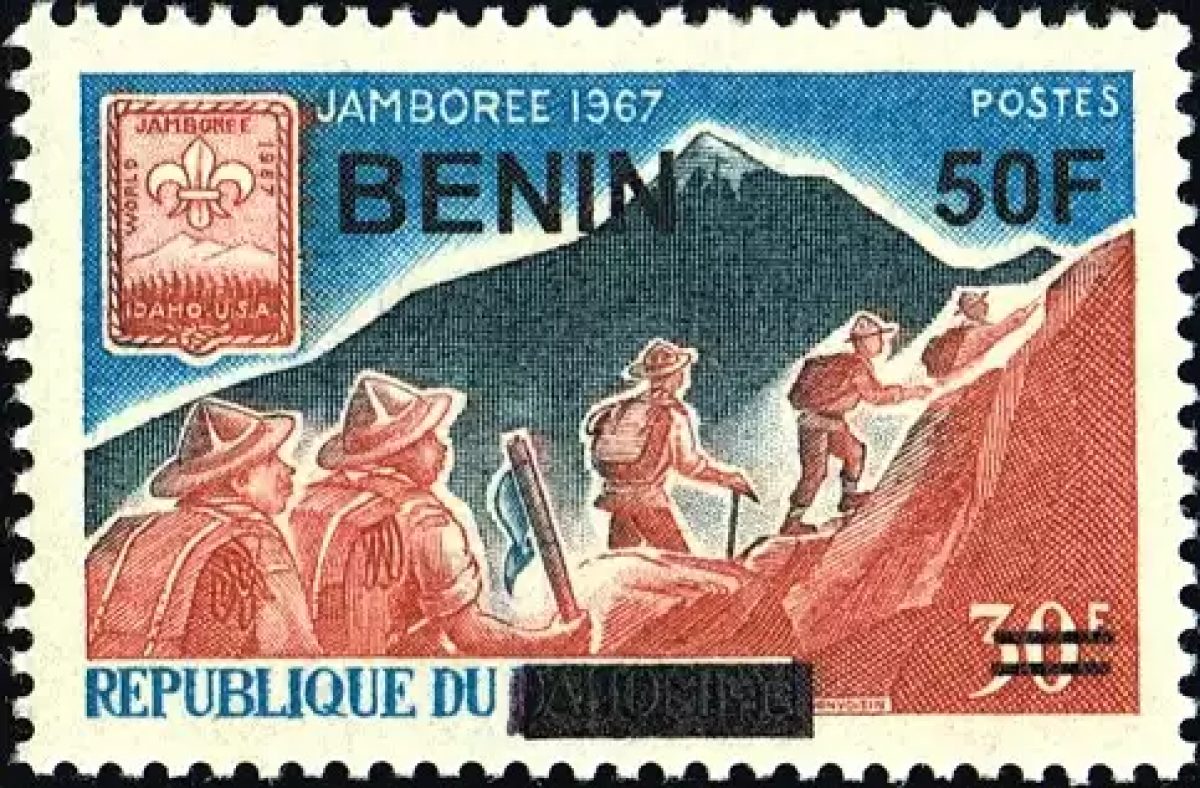 Benin 2009 Mi. 1572 Aufdruck Jamboree 1967 Pfadfinder Berg