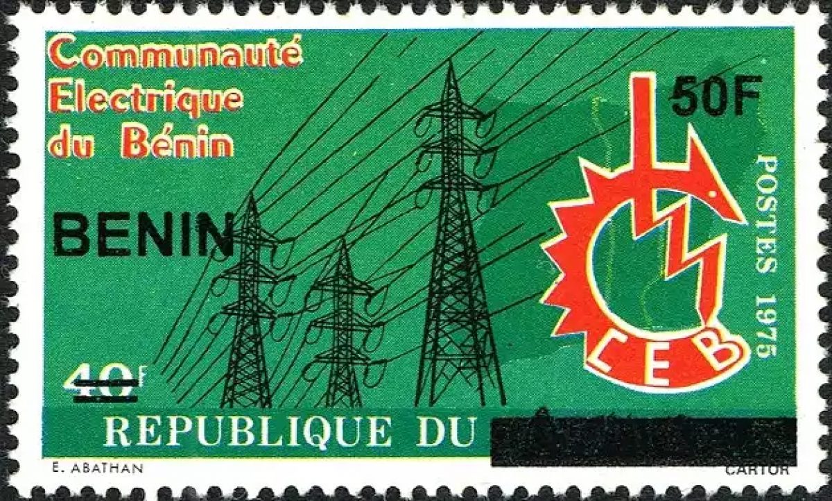 Benin 2009 Mi. 1582 overprint Electric Community CEB pylons
