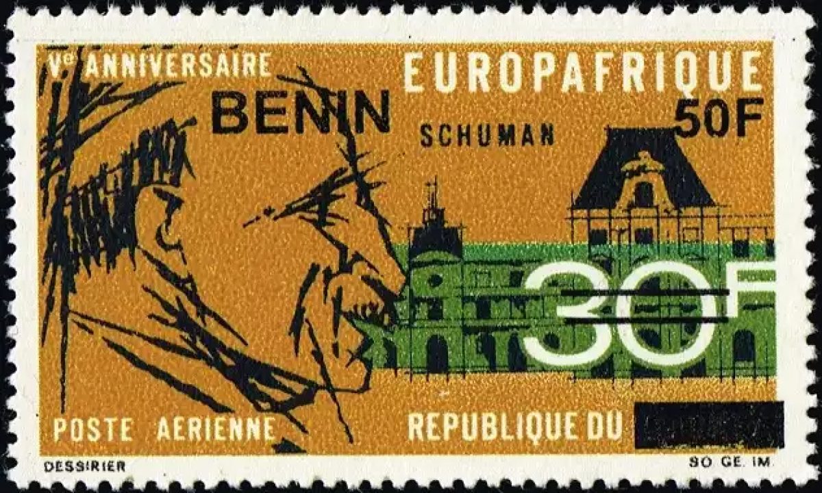 Benin 2009 Mi. 1590 überdruck Europafrique Schuman Luftpost