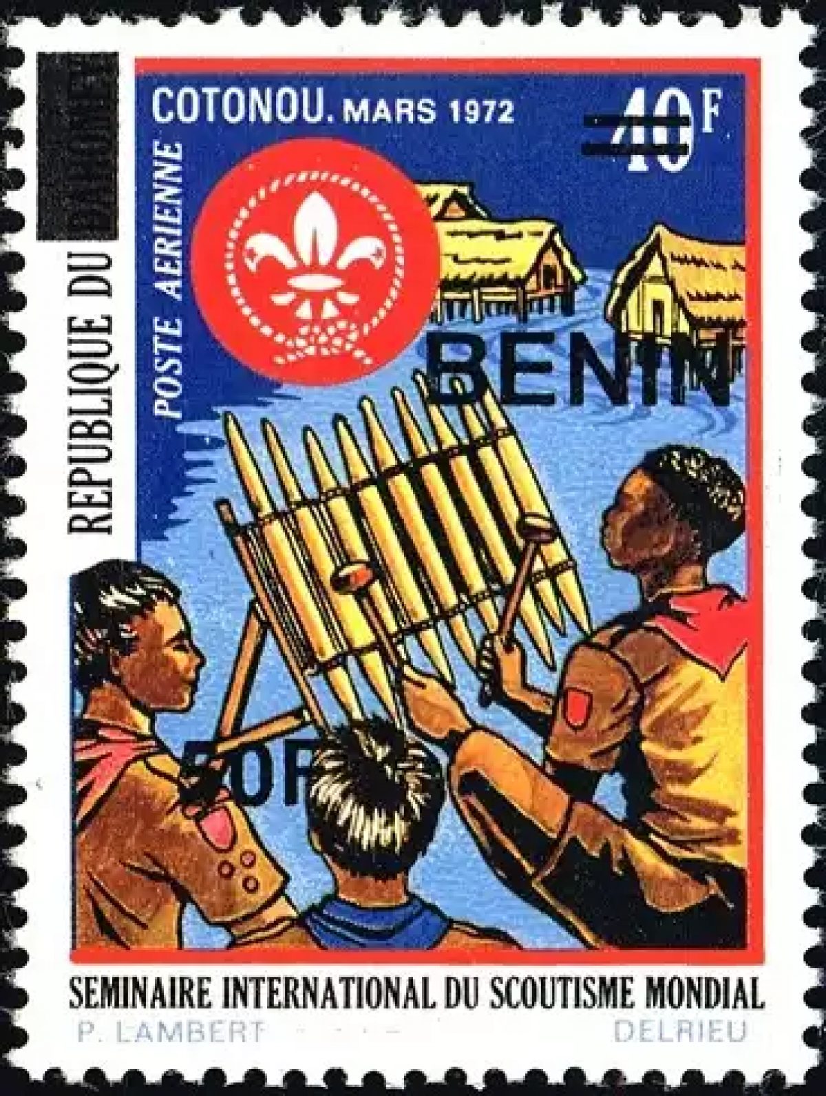 Benin 2009 Mi. 1597 Aufdruck Weltpfadfinder Cotonou Luftpost Scouts