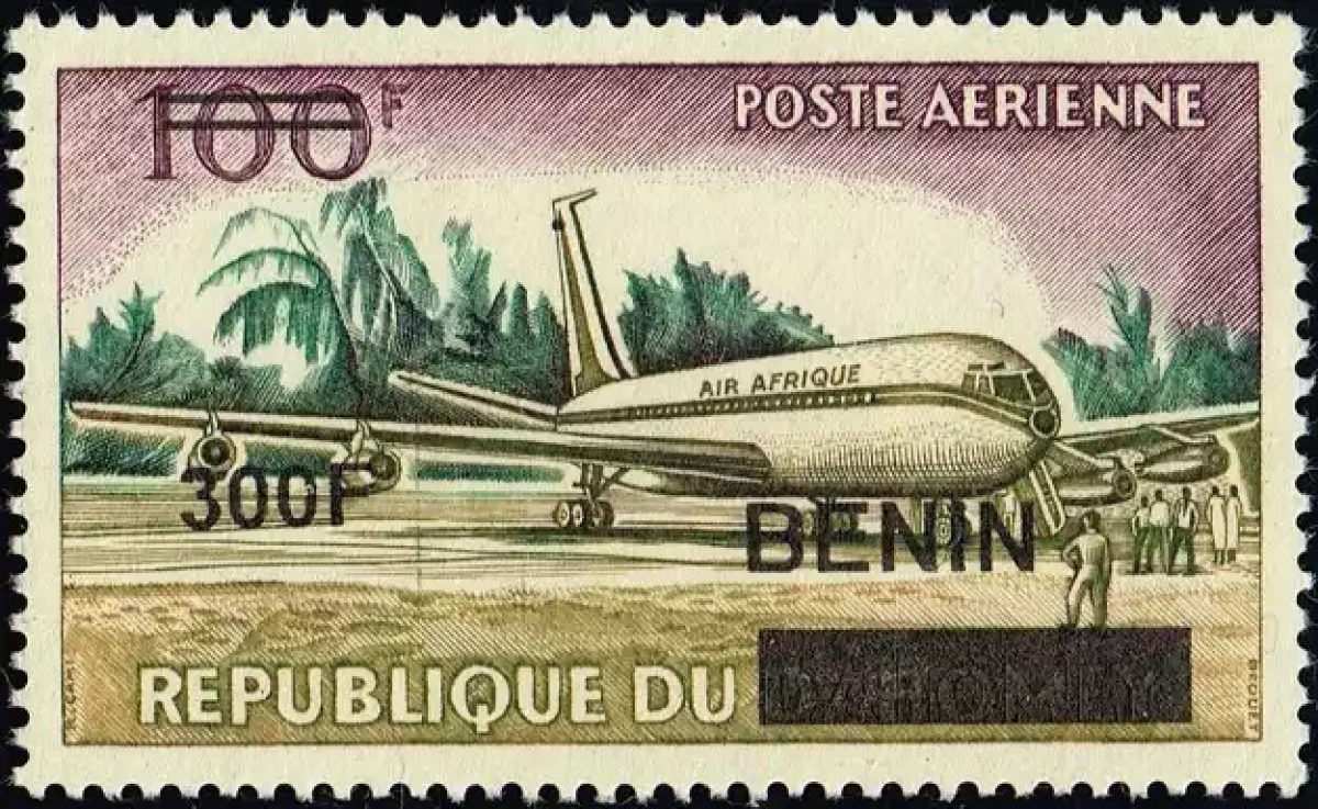 Benin 2009 Mi. 1607 overprinted airmail Air Afrique Boeing airplane