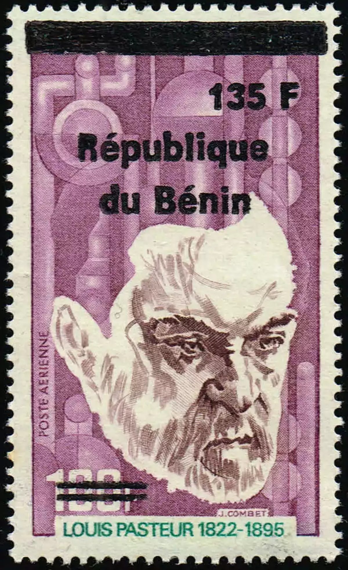 Bénin 1994 Mi. B599 surchargé Louis Pasteur science médecine