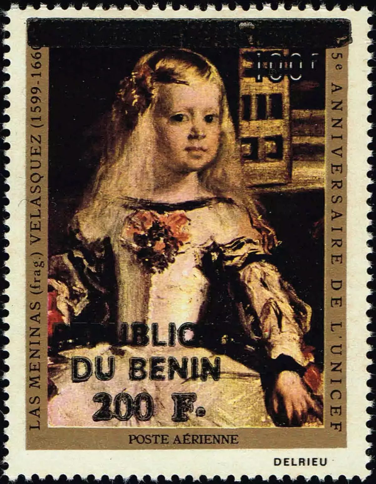Benin 1994 Mi. 607 Aufdruck Velasquez Las Meninas UNICEF Gemälde