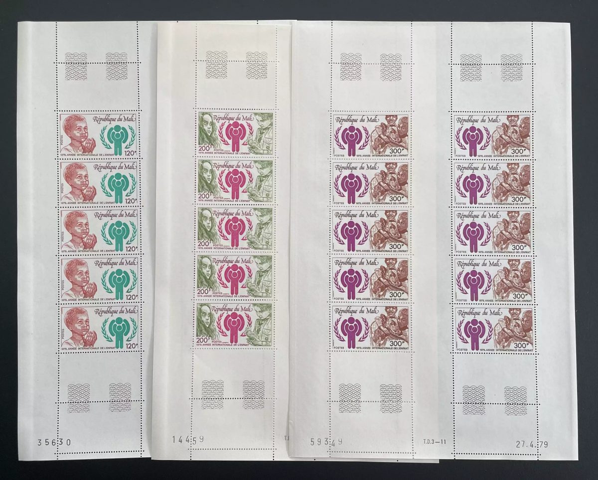 Mali 1979 YT 323-325 Bogen Internationales Jahr des Kindes