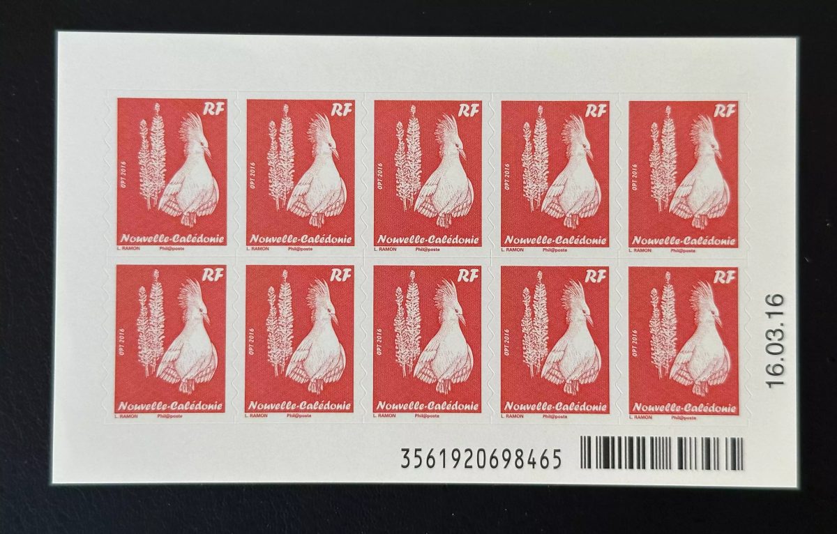 New Caledonia 2016 YT C1270A Kagu Bird Fauna Booklet