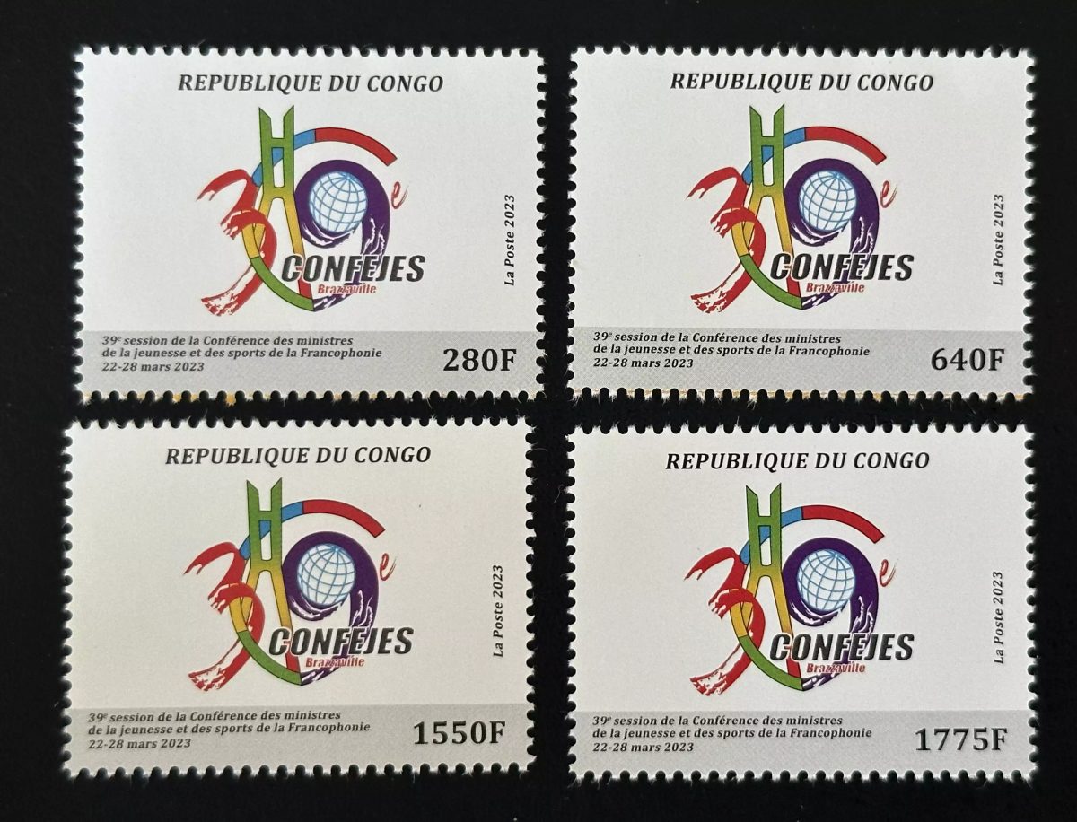 Congo 2023 Mi. 1818-1821 CONFEJES Conférence Francophonie jeunesse sports