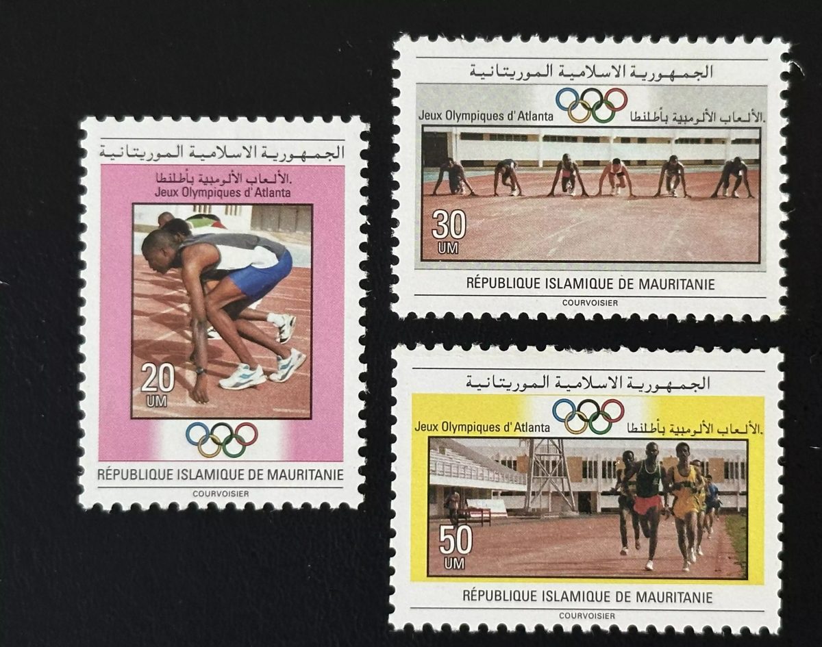 Mauritanie 1996 Mi. 1038-1039 1041 Jeux Olympiques Atlanta athlétisme