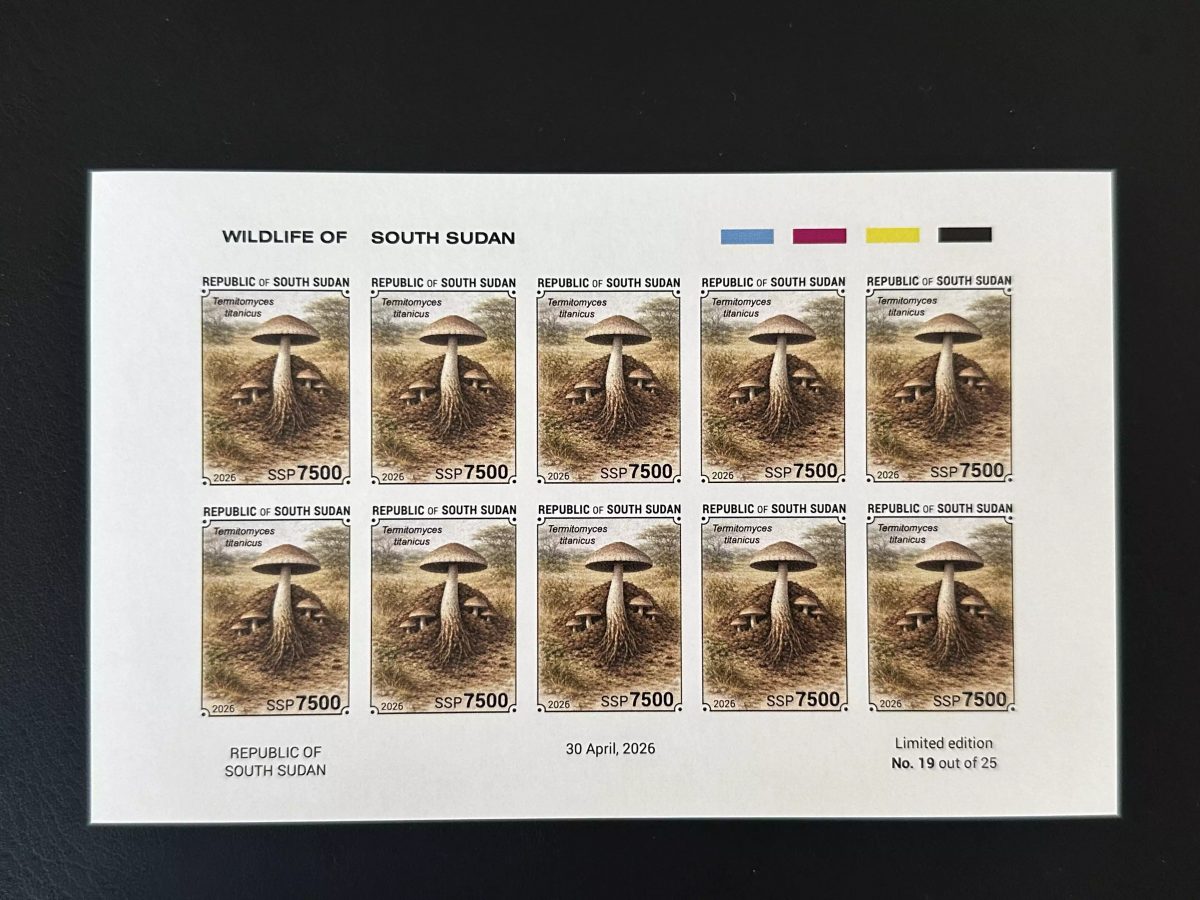 Sud-Soudan 2026 feuillet ND champignons Termitomyces titanicus faune