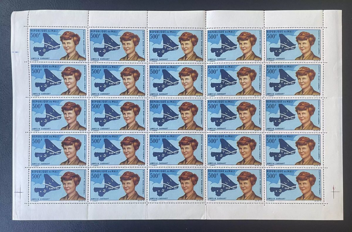 Mali 1967 YT PA 45 sheet Amelia Earhart airmail aviation Gao