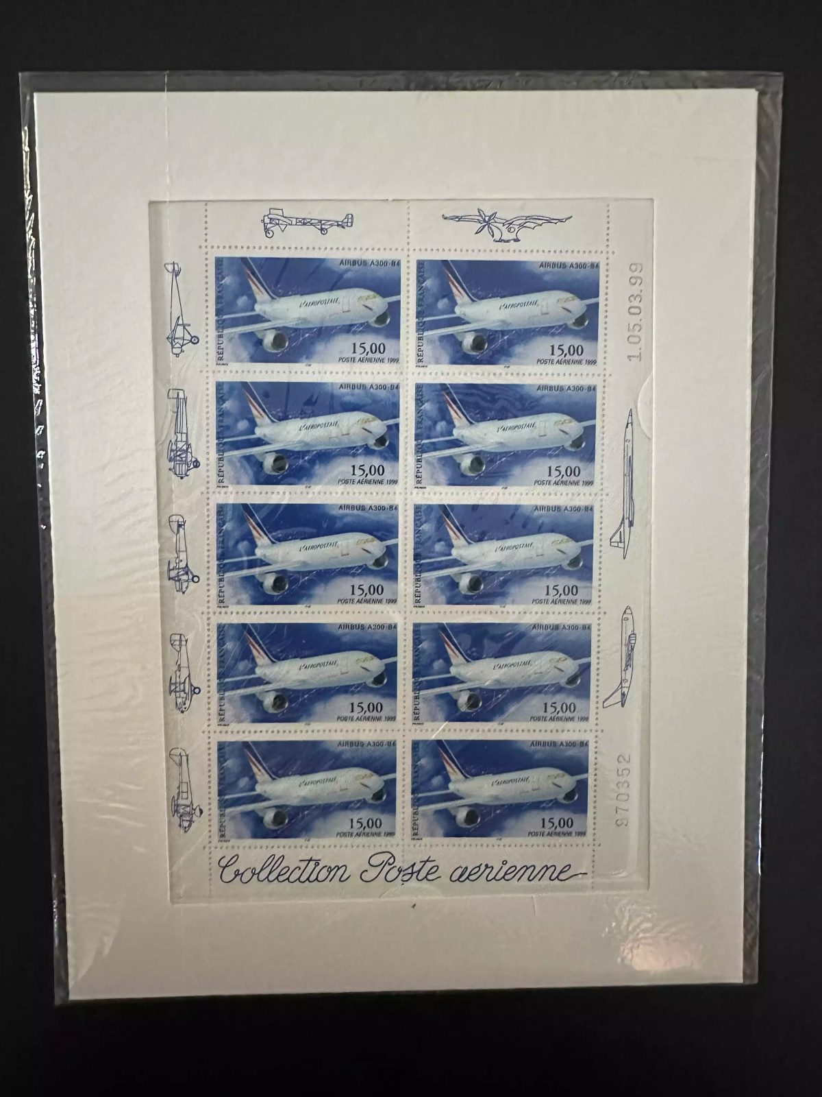 France 1999 YT F63a sheet Airbus A300-B4 airmail aviation