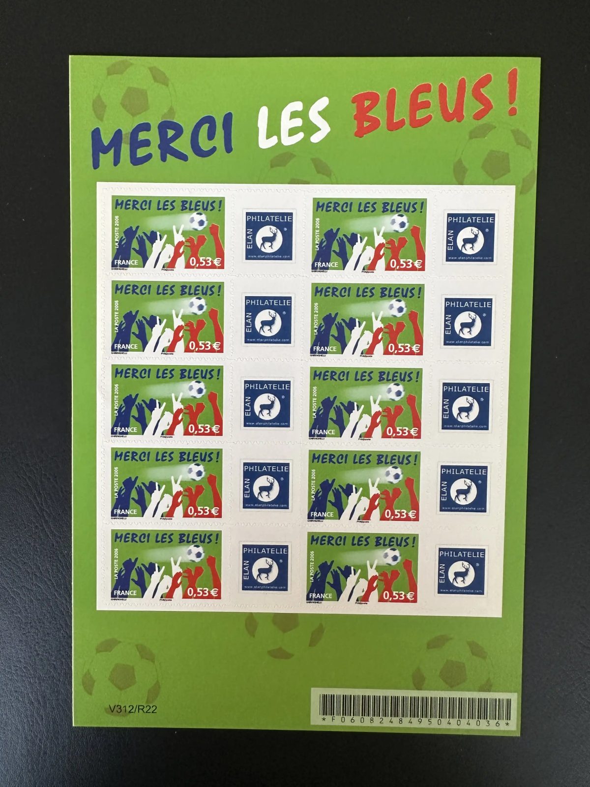 Frankreich 2006 YT F3936B Heft Danke les Bleus Fußball WM selbstklebend