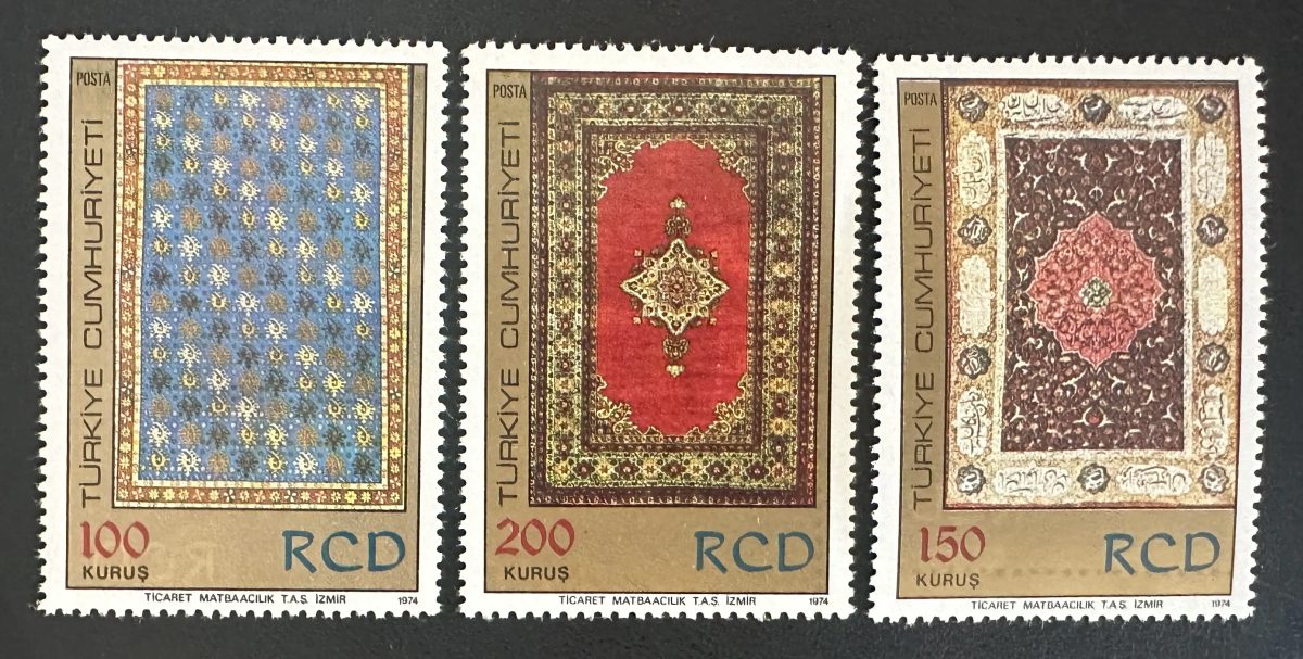 Turquie 1974 Mi. 2328-2330 émission commune RCD tapis orientaux