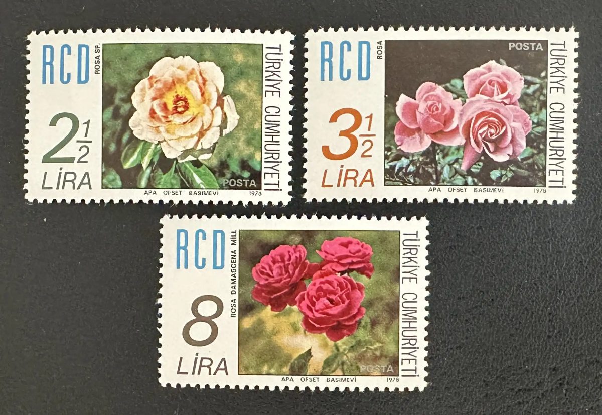 Türkei 1978 Mi. 2457-2459 RCD Gemeinschaftsausgabe Rosen Blumen Flora