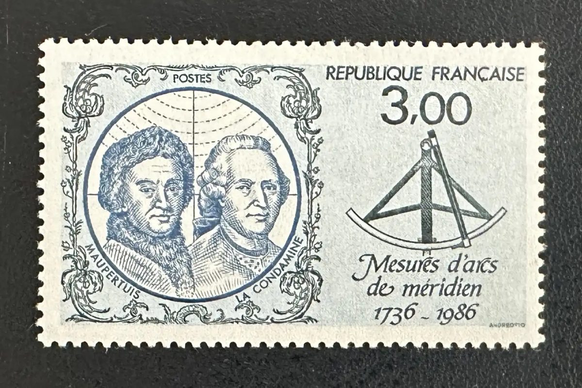 France 1986 Mi. 2561 Joint Issue Maupertuis La Condamine Meridian